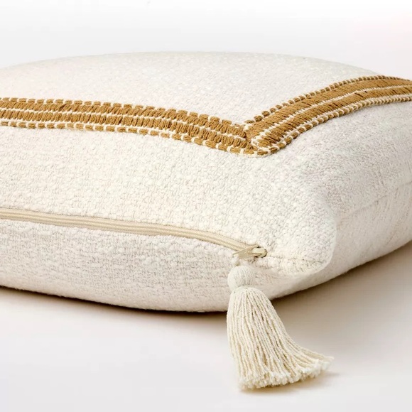 2!! STUDIO MCGEE Embroidered Frame Square Throw Pillow NWT - Picture 3 of 5